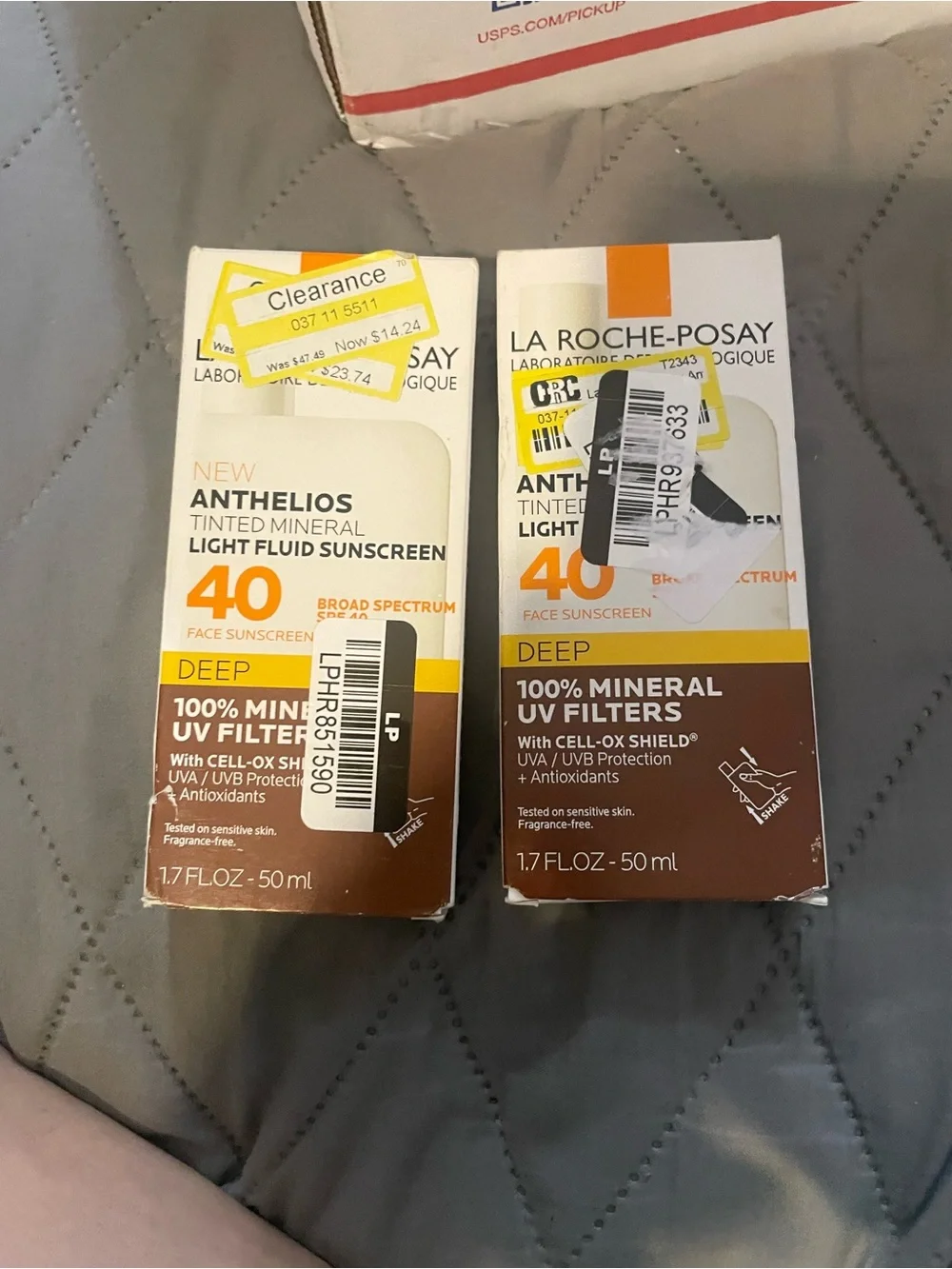 2 pack La Roche-Posay Anthelios Tinted Mineral Light Fluid Sunscreen SPF 40 - De